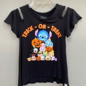 Disney Kids Black Trick-or-Treat T-Shirt with Characters